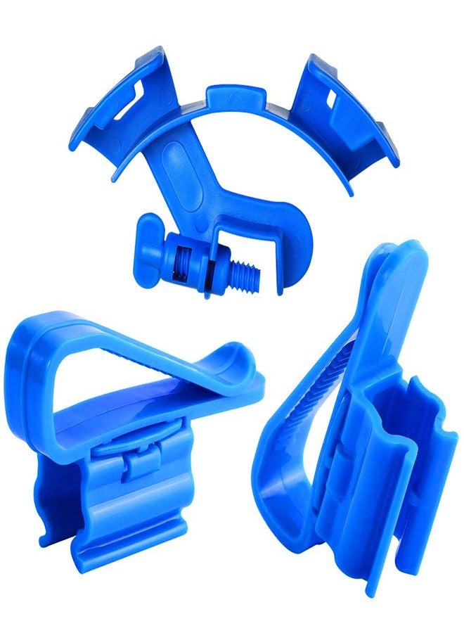 NGe 3Pcs Adjustable Fish Tank Water Hose Holder Water Tube Clamp Fixed Clip Aquarium Pipe Holder (1 Curved Shape, 2 Straight) - Image 1